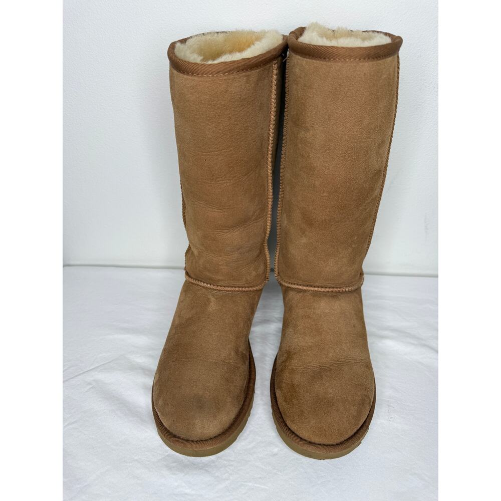 UGG Classic Tall II Chestnut Sheepskin Boots Women’s 7 Cozy Neutral - Picture 3 of 7